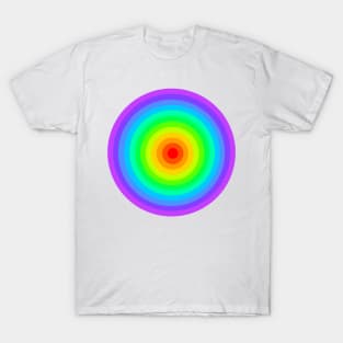 Colourful Rainbow Circle Light Coloured T-Shirt